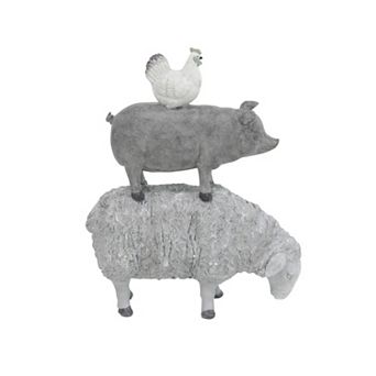 Stella & Eve Farmhouse Stacking Animals Sculpture Table Decor