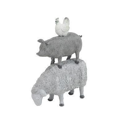 Stella & Eve Farmhouse Stacking Animals Sculpture Table Decor
