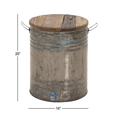 Stella & Eve Rustic Tin Accent Table