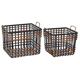 Stella & Eve Storage Basket Floor Decor 2 pc Set