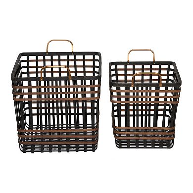 Stella & Eve Storage Basket Floor Decor 2-piece Set