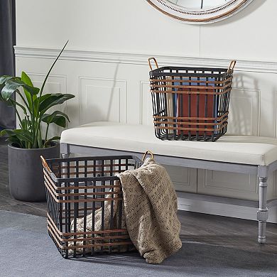 Stella & Eve Storage Basket Floor Decor 2-piece Set
