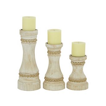 Stella & Eve Pedestal Candle Holder Table Decor 3 pc Set Table Decor