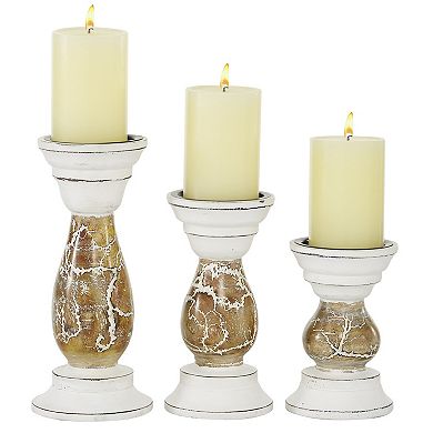 Stella & Eve Country Cottage Candle Holder Table Decor 3-piece Set