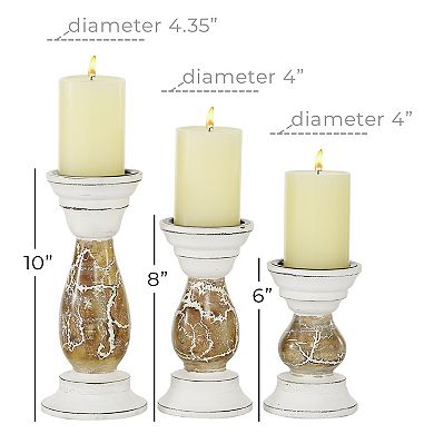 Stella & Eve Country Cottage Candle Holder Table Decor 3-piece Set