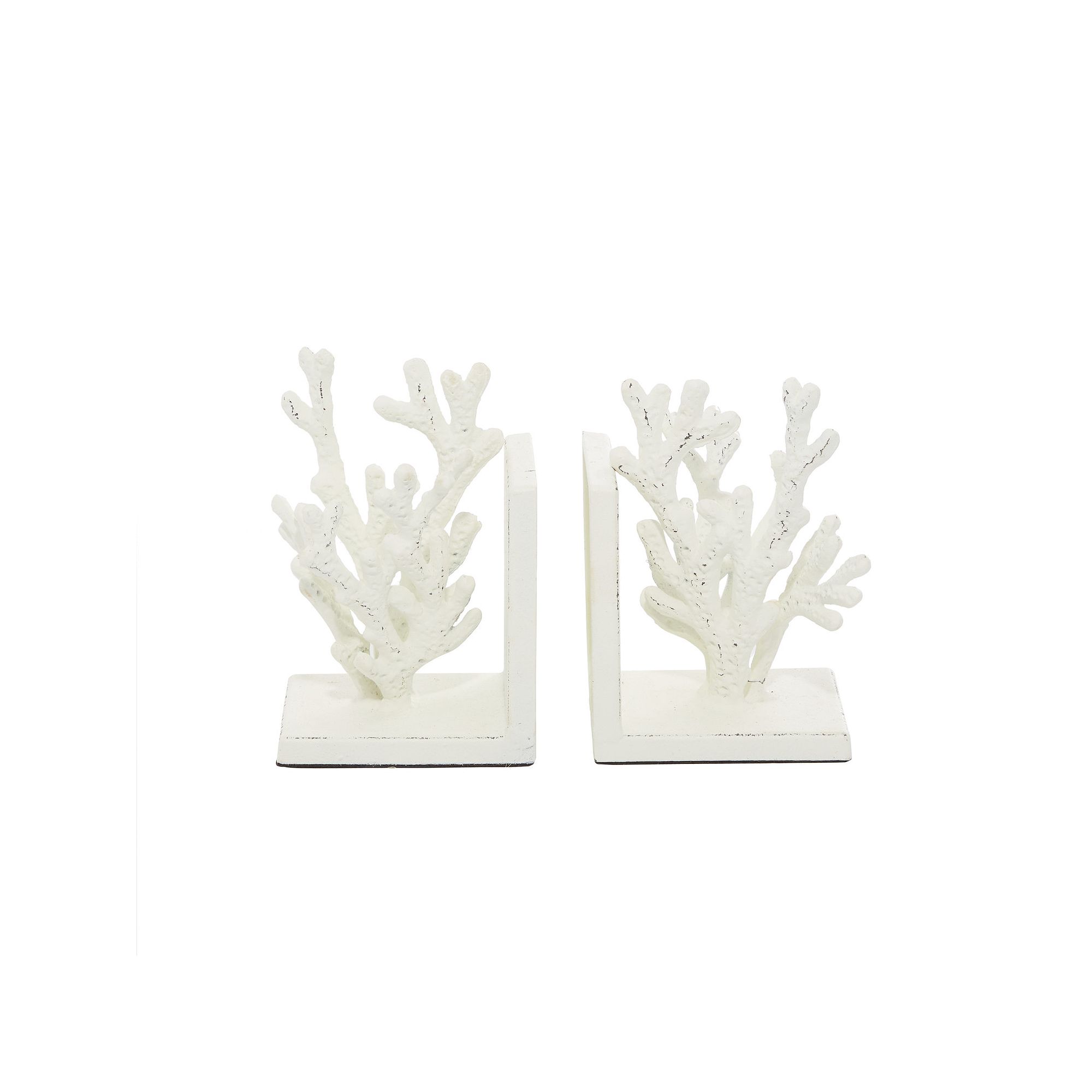 Stella & Eve Coral Bookends 2-piece Set, White
