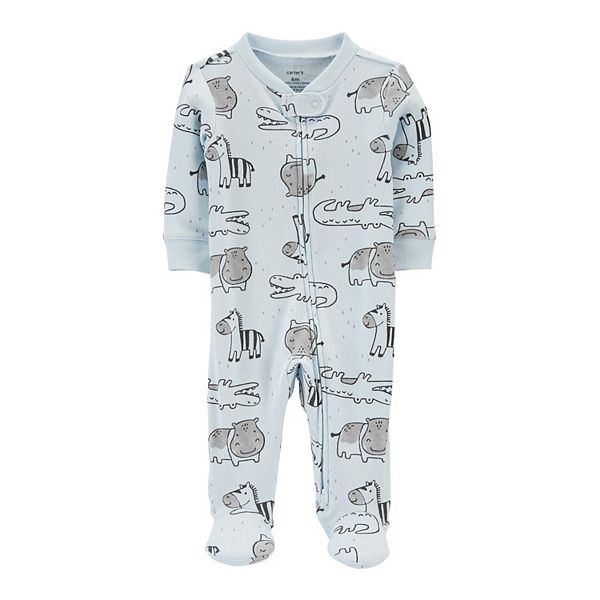 Baby Boy Carter's Animals Two-Way Zip Cotton Footie Sleep & Play