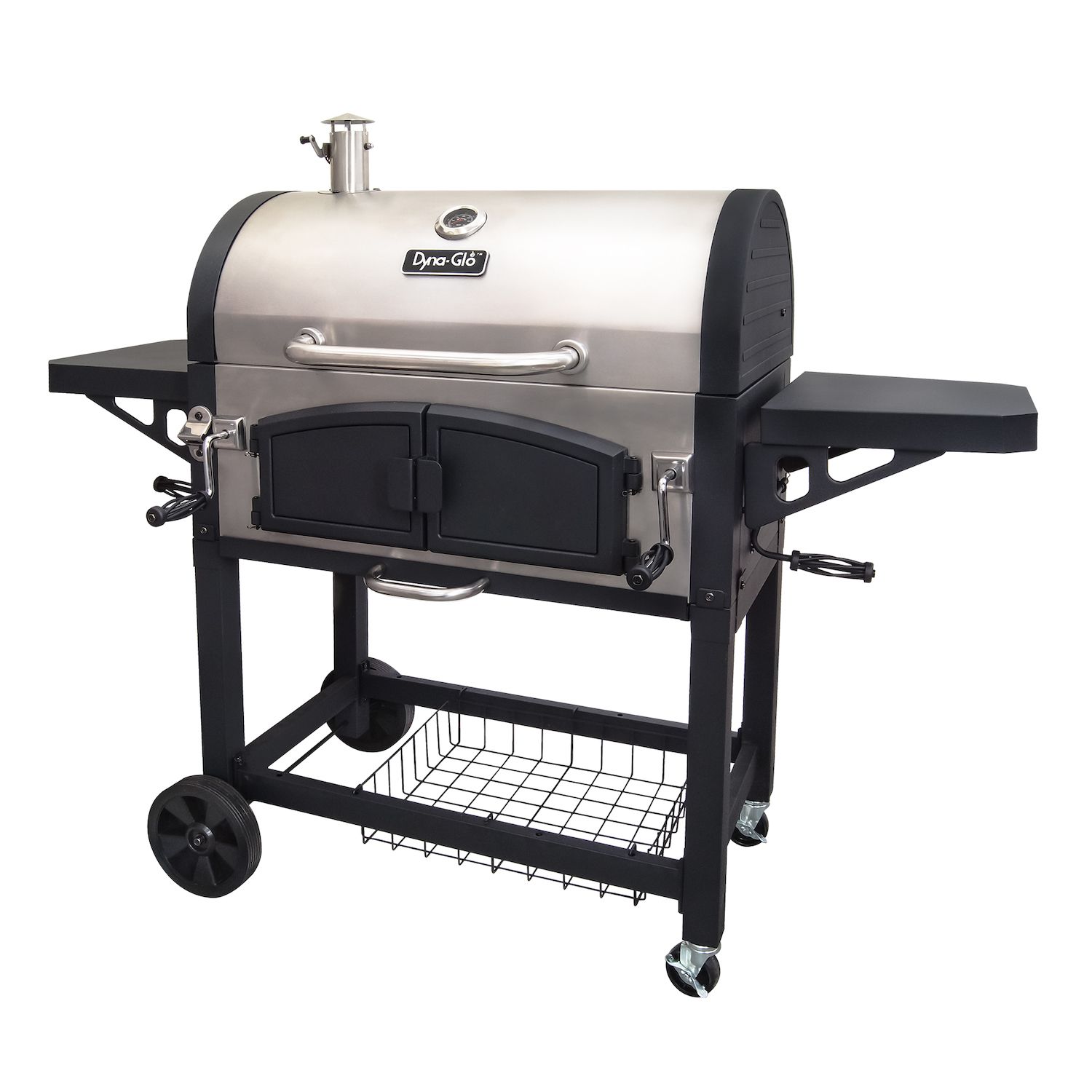 3-in-1 Charcoal BBQ Grill Cambo with Built-in Thermometer | Costway