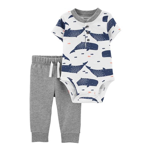 Jumping Beans® Baby Boy Raglan Fairisle Bodysuit