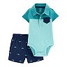 Baby Boy Carter's 2-Piece Polo Bodysuit & Short Set