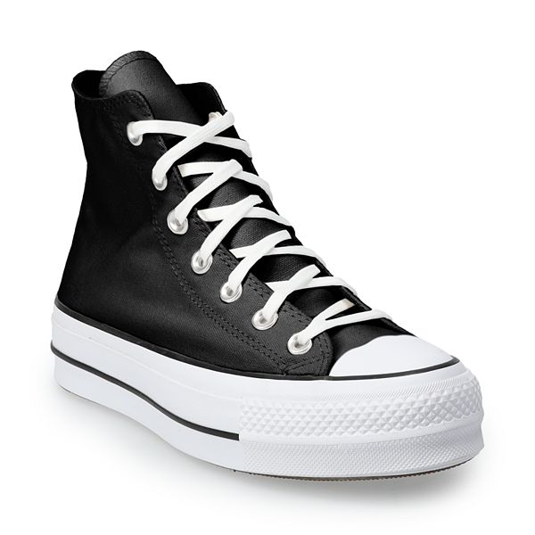 Converse Chuck Taylor All Star Lift Hi Sneaker in White & Black