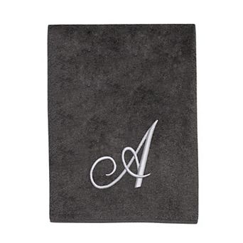 Avanti Premier Silver Script Monogram Bath Towel