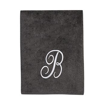 Avanti Premier Silver Script Monogram Bath Towel