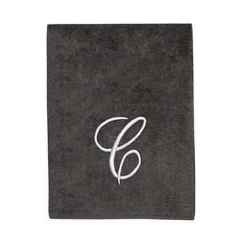 Avanti Premier Silver Script Monogram Bath Towel