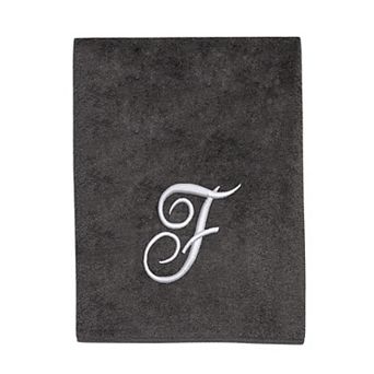 Avanti Premier Silver Script Monogram Bath Towel