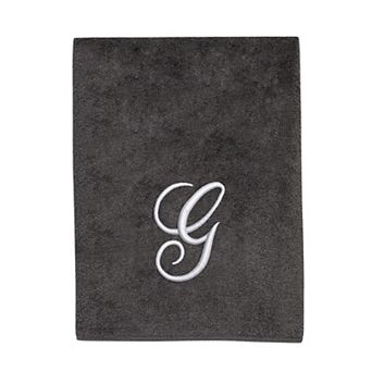Avanti Premier Silver Script Monogram Bath Towel