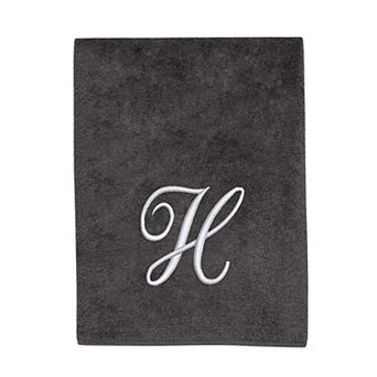 Avanti Premier Silver Script Monogram Bath Towel