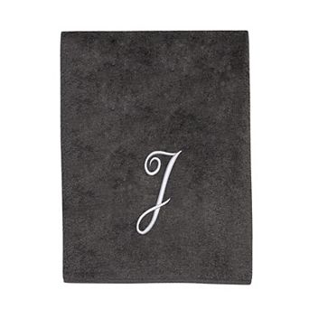 Avanti Premier Silver Script Monogram Bath Towel
