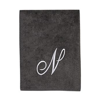 Avanti Premier Silver Script Monogram Bath Towel