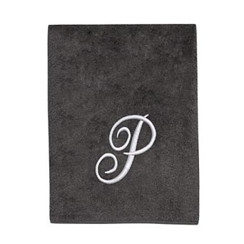 Avanti Premier Silver Script Monogram Bath Towel