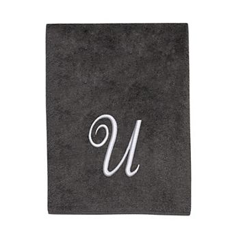 Avanti Premier Silver Script Monogram Bath Towel