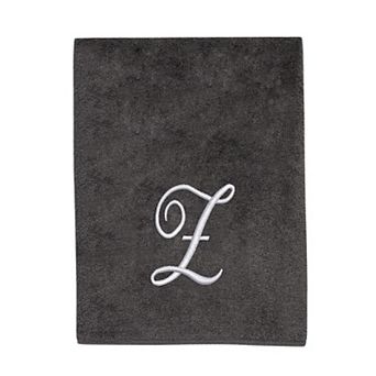Avanti Premier Silver Script Monogram Bath Towel