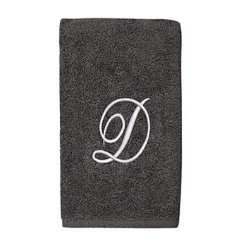 Avanti Premier Silver Script Monogram Hand Towel