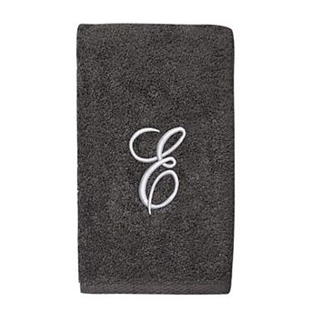 Avanti Premier Silver Script Monogram Hand Towel