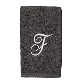 Avanti Premier Silver Script Monogram Hand Towel