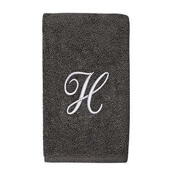 Avanti Premier Silver Script Monogram Hand Towel
