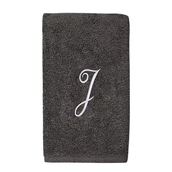 Avanti Premier Silver Script Monogram Hand Towel