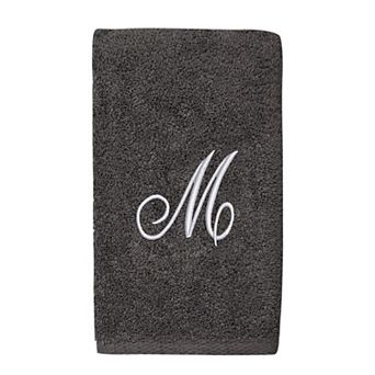 Avanti Premier Silver Script Monogram Hand Towel