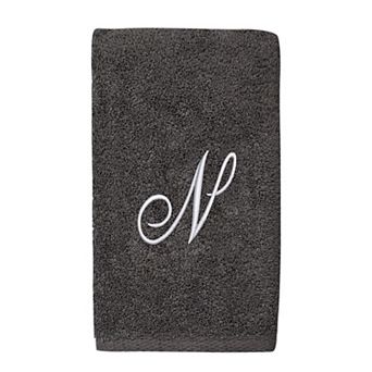 Avanti Premier Silver Script Monogram Hand Towel