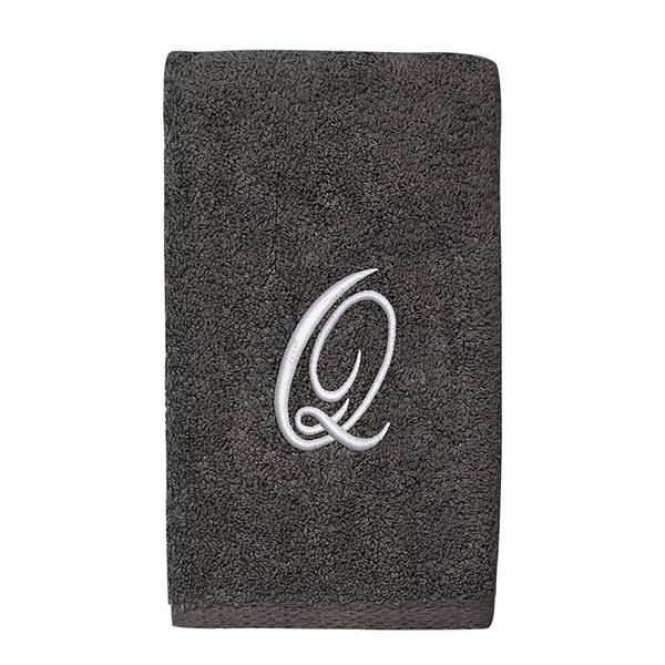 Avanti Premier Silver Script Monogram Hand Towel