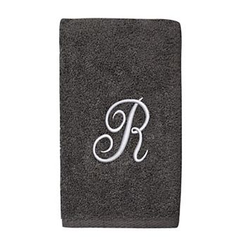 Avanti Premier Silver Script Monogram Hand Towel