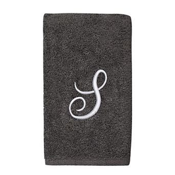 Avanti Premier Silver Script Monogram Hand Towel