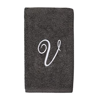 Avanti Premier Silver Script Monogram Hand Towel