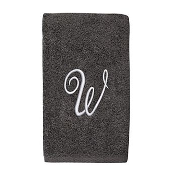 Avanti Premier Silver Script Monogram Hand Towel