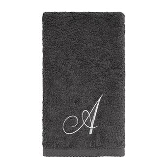 Avanti Premier Silver Script Monogram Fingertip Towel