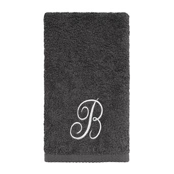 Avanti Premier Silver Script Monogram Fingertip Towel