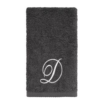 Avanti Premier Silver Script Monogram Fingertip Towel