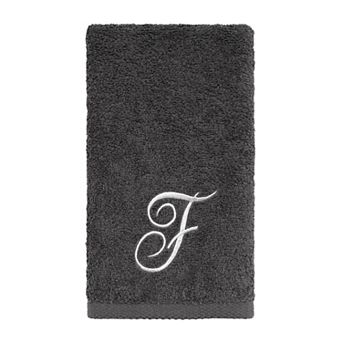 Avanti Premier Silver Script Monogram Fingertip Towel