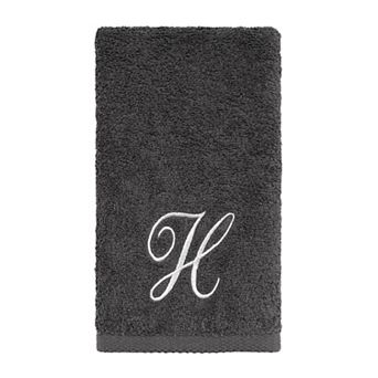Avanti Premier Silver Script Monogram Fingertip Towel