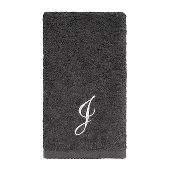 Avanti Premier Silver Script Monogram Fingertip Towel