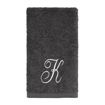 Avanti Premier Silver Script Monogram Fingertip Towel