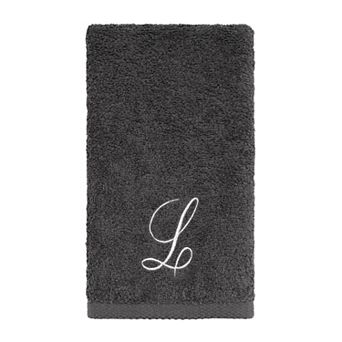 Avanti Premier Silver Script Monogram Fingertip Towel