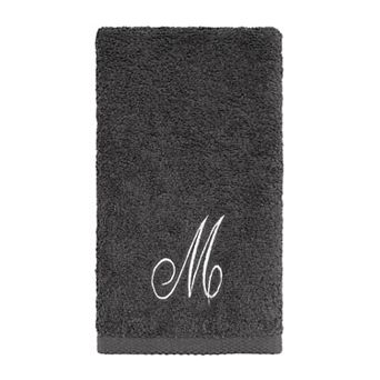 Avanti Premier Silver Script Monogram Fingertip Towel