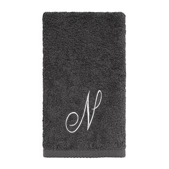 Avanti Premier Silver Script Monogram Fingertip Towel