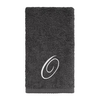 Avanti Premier Silver Script Monogram Fingertip Towel