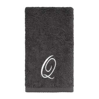 Avanti Premier Silver Script Monogram Fingertip Towel